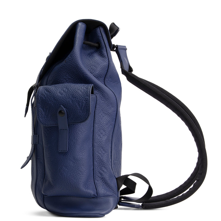 LOUIS VUITTON Monogram Taurillon Christopher MM - Blue