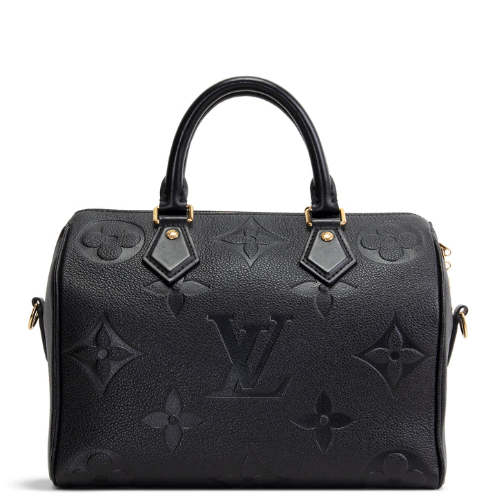 LOUIS VUITTON Monogram Empreinte Speedy Bandouilere 25 - Black