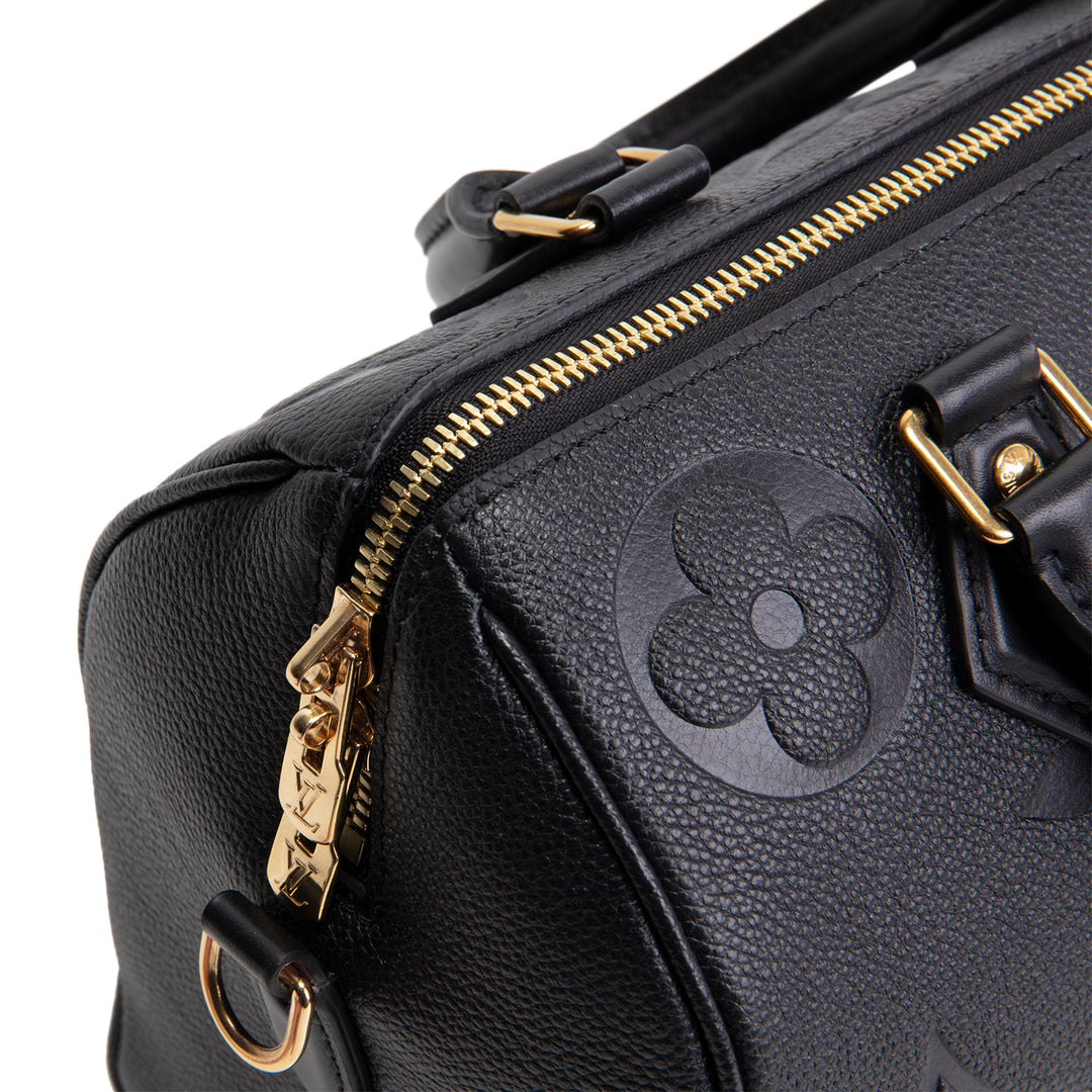 LOUIS VUITTON Monogram Empreinte Speedy Bandouilere 25 - Black