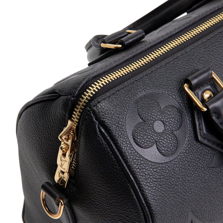 LOUIS VUITTON Monogram Empreinte Speedy Bandouilere 25 - Black