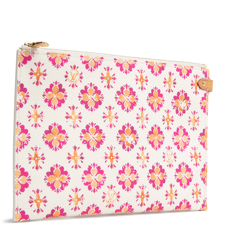 LOUIS VUITTON By the Pool Neverfull Pouch - White & Orange