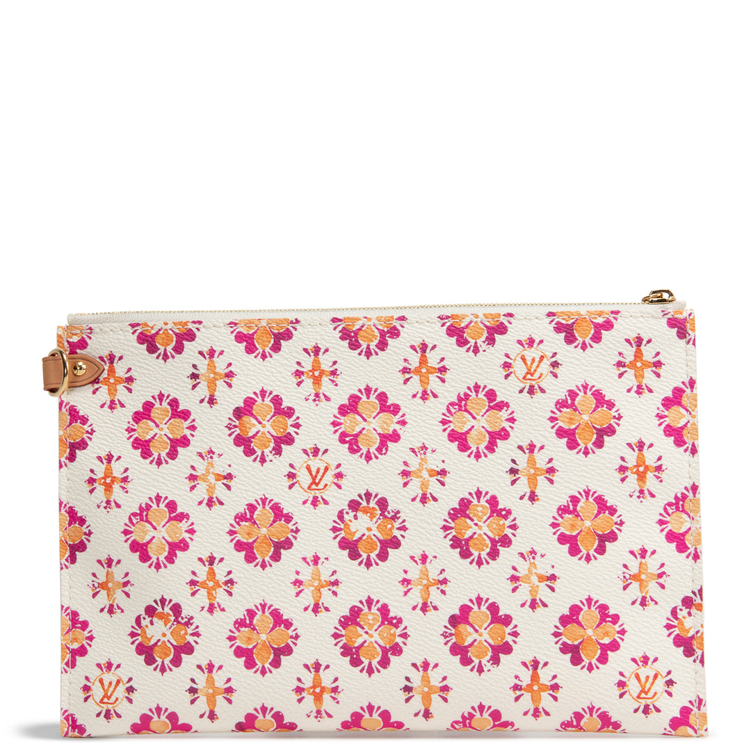 LOUIS VUITTON By the Pool Neverfull Pouch - White & Orange