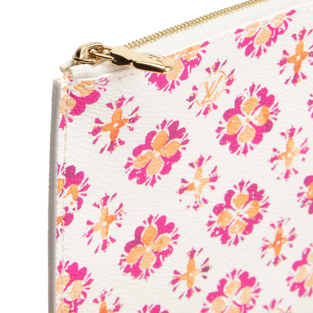 LOUIS VUITTON By the Pool Neverfull Pouch - White & Orange