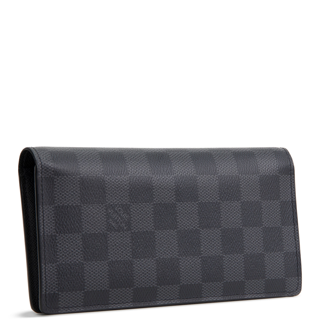 LOUIS VUITTON Damier Graphite Brazza Wallet