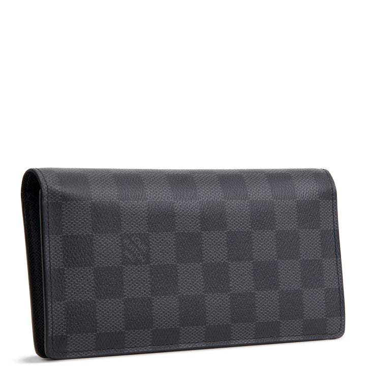 LOUIS VUITTON Damier Graphite Brazza Wallet