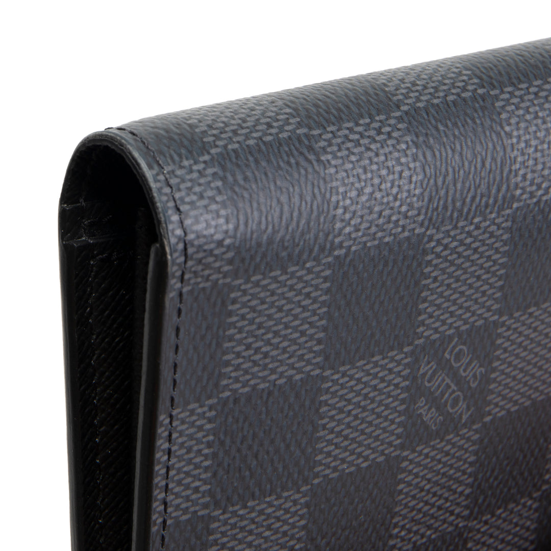 LOUIS VUITTON Damier Graphite Brazza Wallet