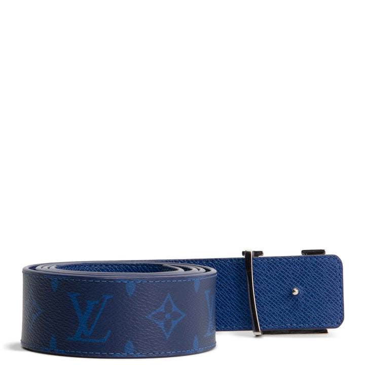 LOUIS VUITTON Taigarama Reversible Initiales Belt - Blue