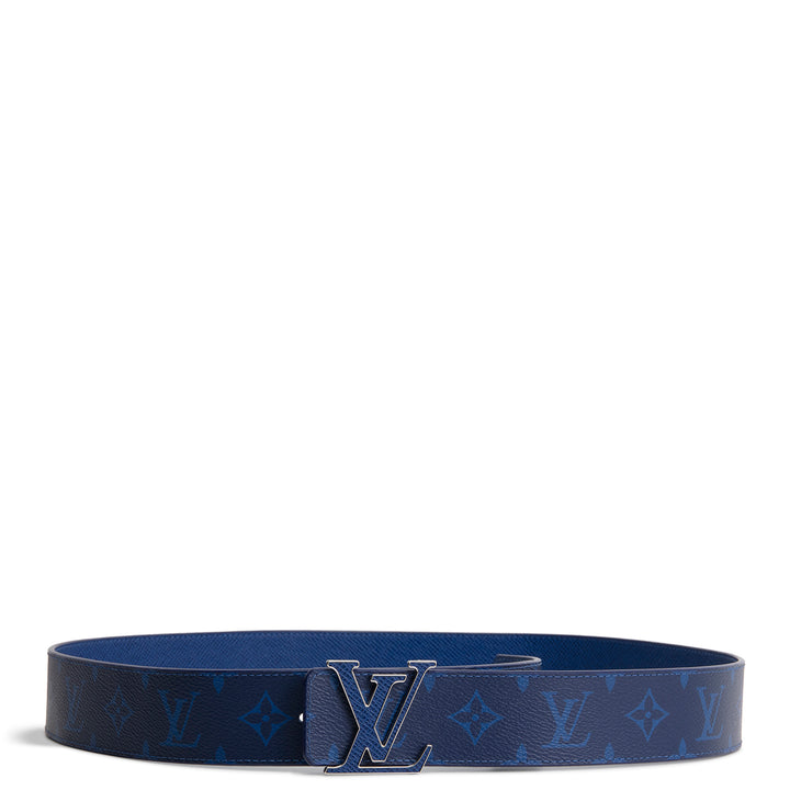 LOUIS VUITTON Taigarama Reversible Initiales Belt - Blue
