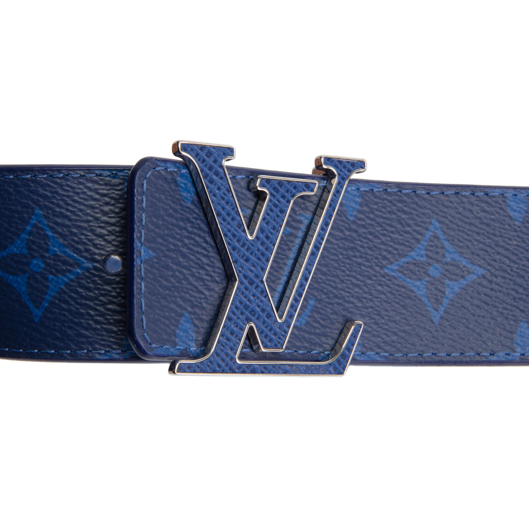 LOUIS VUITTON Taigarama Reversible Initiales Belt - Blue