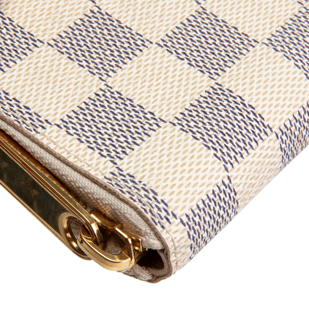 LOUIS VUITTON Damier Azur Zippy Compact Wallet