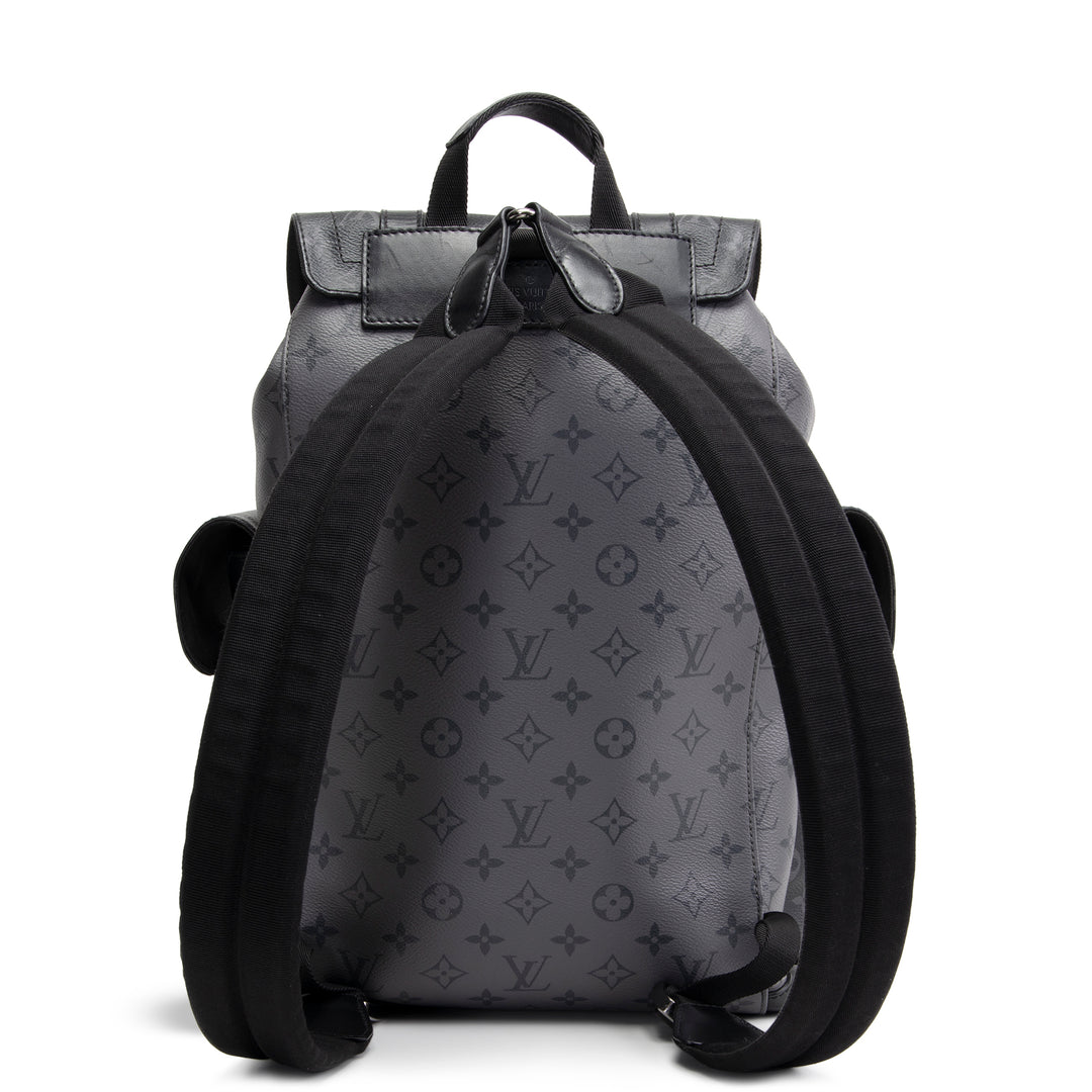 LOUIS VUITTON Christopher Backpack Reverse Monogram Eclipse OUTLET FINAL SALE