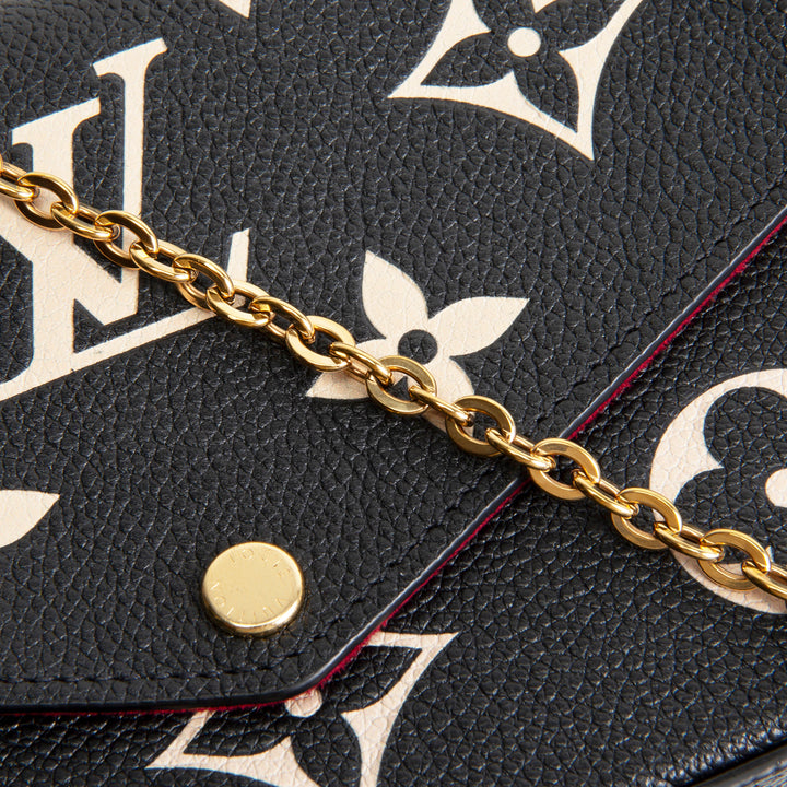 LOUIS VUITTON Giant Monogram Empreinte Felicie Pochette - Bicolor