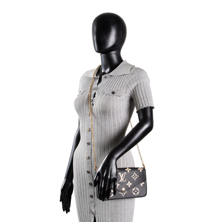 LOUIS VUITTON Giant Monogram Empreinte Felicie Pochette - Bicolor