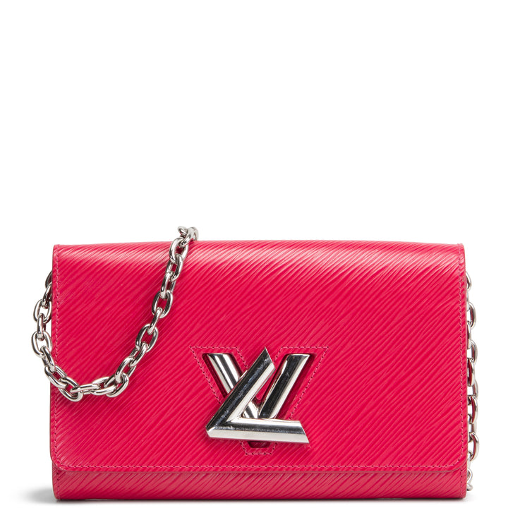 LOUIS VUITTON Epi Leather Twist Wallet on Chain - Fuschia OUTLET FINAL SALE