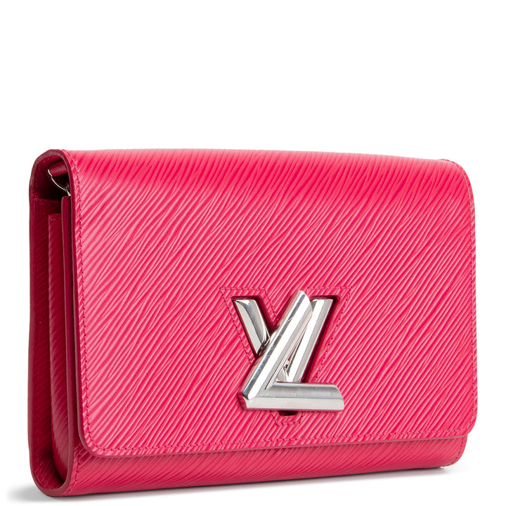 LOUIS VUITTON Epi Leather Twist Wallet on Chain - Fuschia OUTLET FINAL SALE