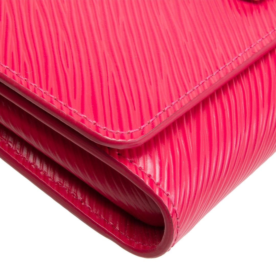 LOUIS VUITTON Epi Leather Twist Wallet on Chain - Fuschia OUTLET FINAL SALE