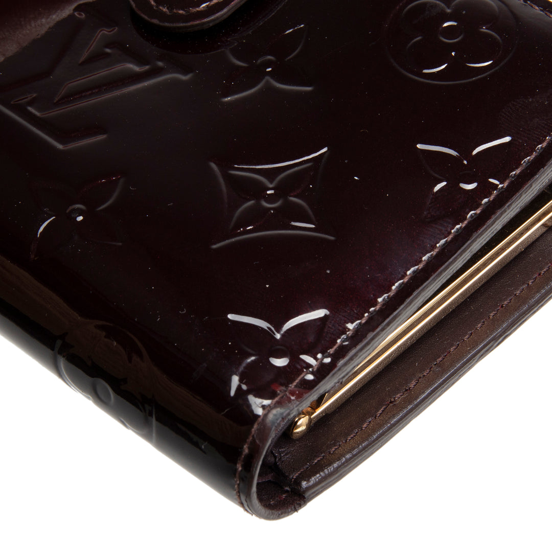 LOUIS VUITTON Monogram Vernis French Purse Wallet  OUTLET FINAL SALE - Amarante