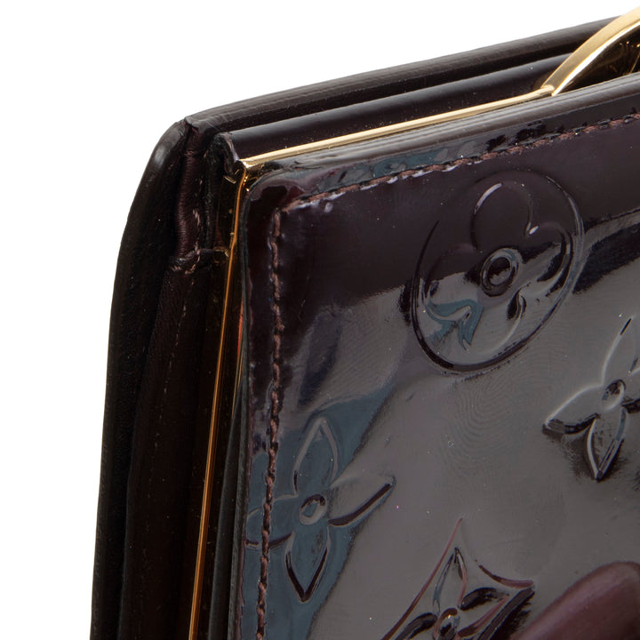 LOUIS VUITTON Monogram Vernis French Purse Wallet  OUTLET FINAL SALE - Amarante