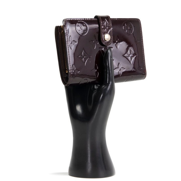 LOUIS VUITTON Monogram Vernis French Purse Wallet  OUTLET FINAL SALE - Amarante