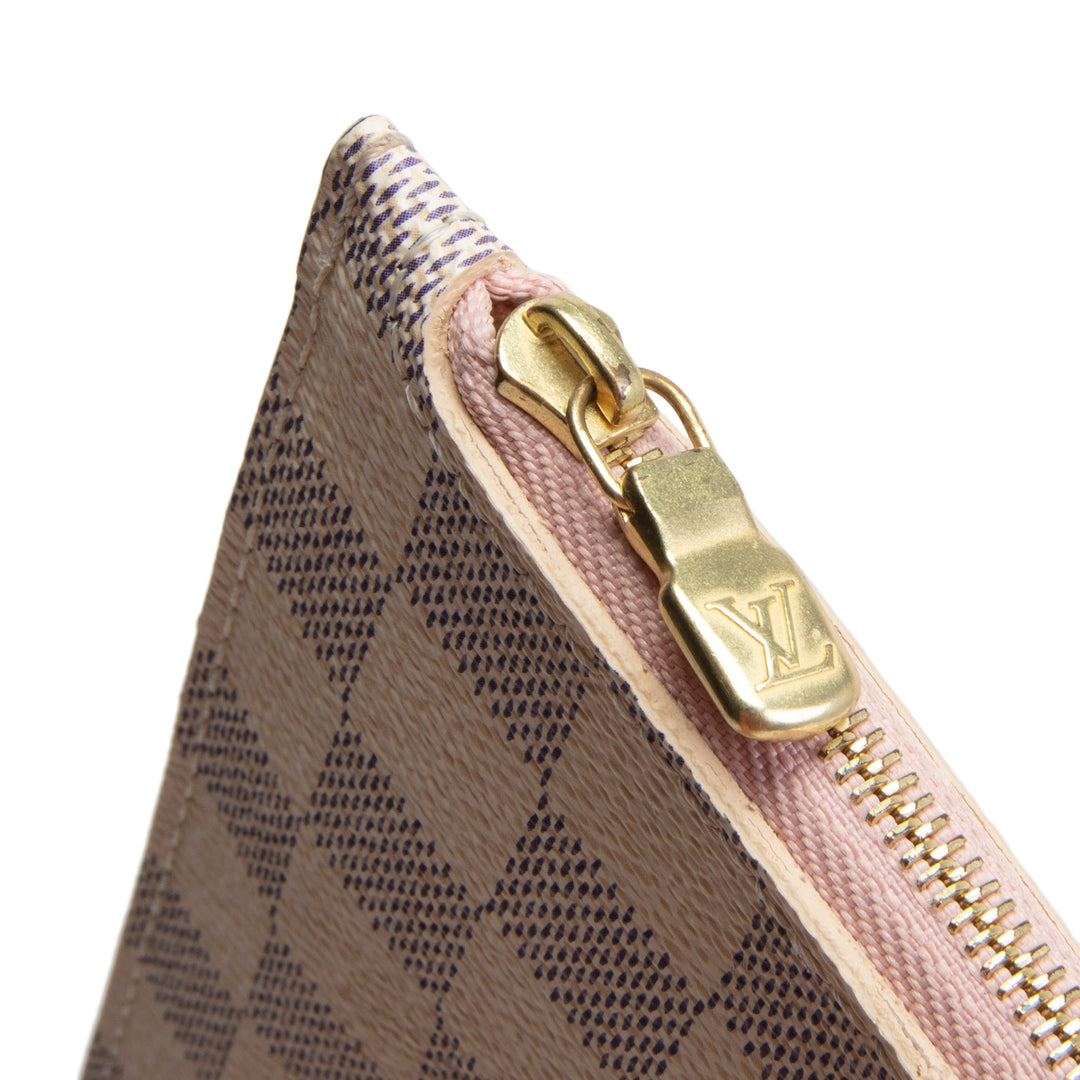 LOUIS VUITTON Neverfull Pouch - Damier Azur