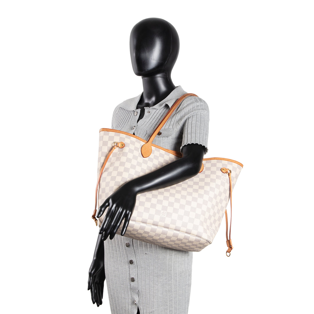 LOUIS VUITTON Neverfull MM Damier Azur