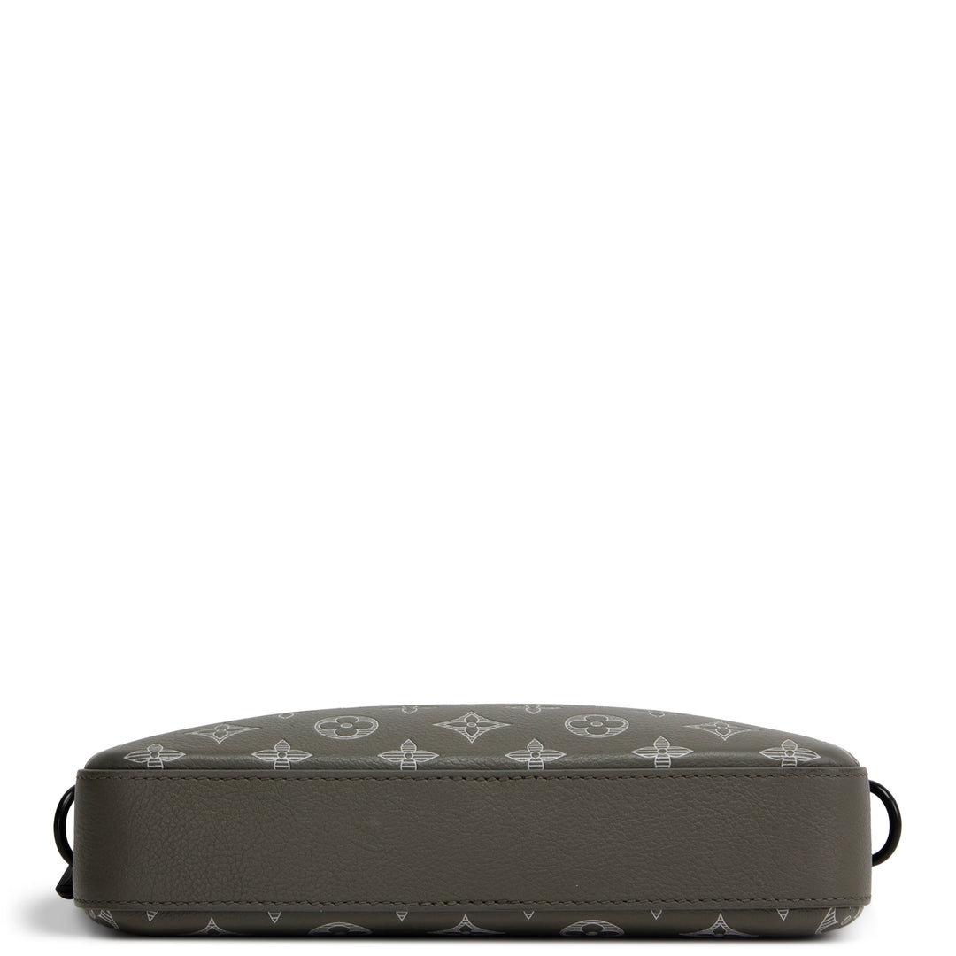 LOUIS VUITTON Shadow Monogram Trio Messenger - Olive Green