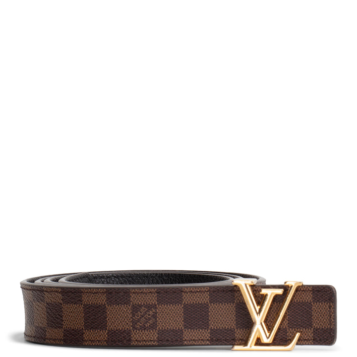 LOUIS VUITTON Damier Ebene Reversible Initials Belt 25mm OUTLET FINAL SALE