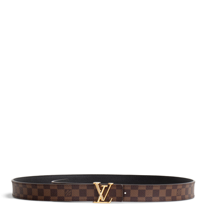 LOUIS VUITTON Damier Ebene Reversible Initials Belt 25mm OUTLET FINAL SALE