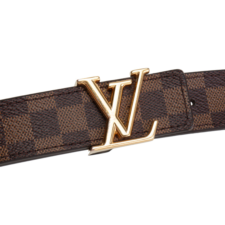 LOUIS VUITTON Damier Ebene Reversible Initials Belt 25mm OUTLET FINAL SALE