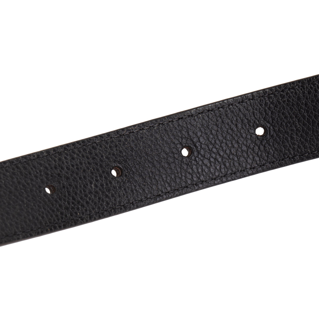 LOUIS VUITTON Damier Ebene Reversible Initials Belt 25mm OUTLET FINAL SALE