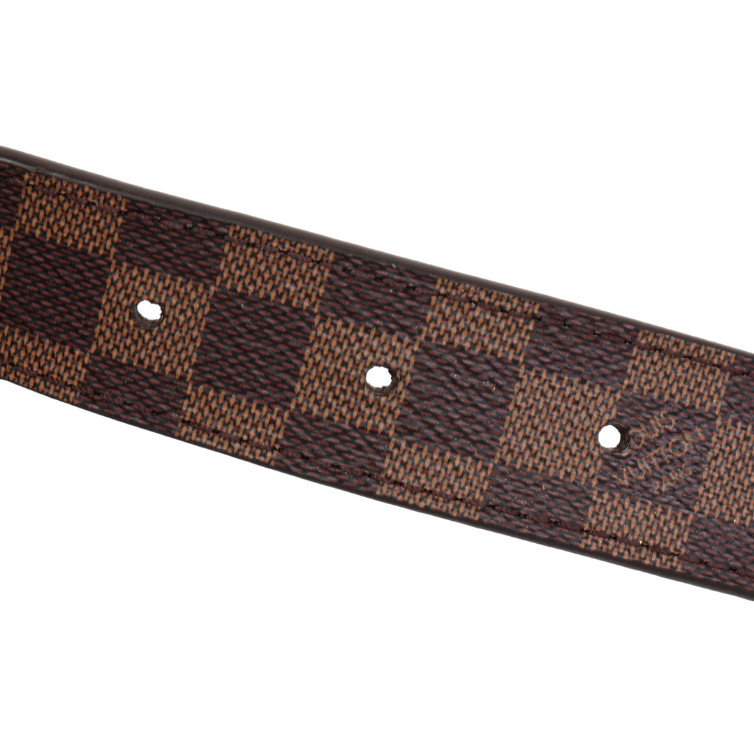 LOUIS VUITTON Damier Ebene Reversible Initials Belt 25mm OUTLET FINAL SALE