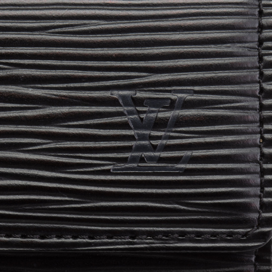 LOUIS VUITTON Vintage Epi Leather Compact Wallet - Black