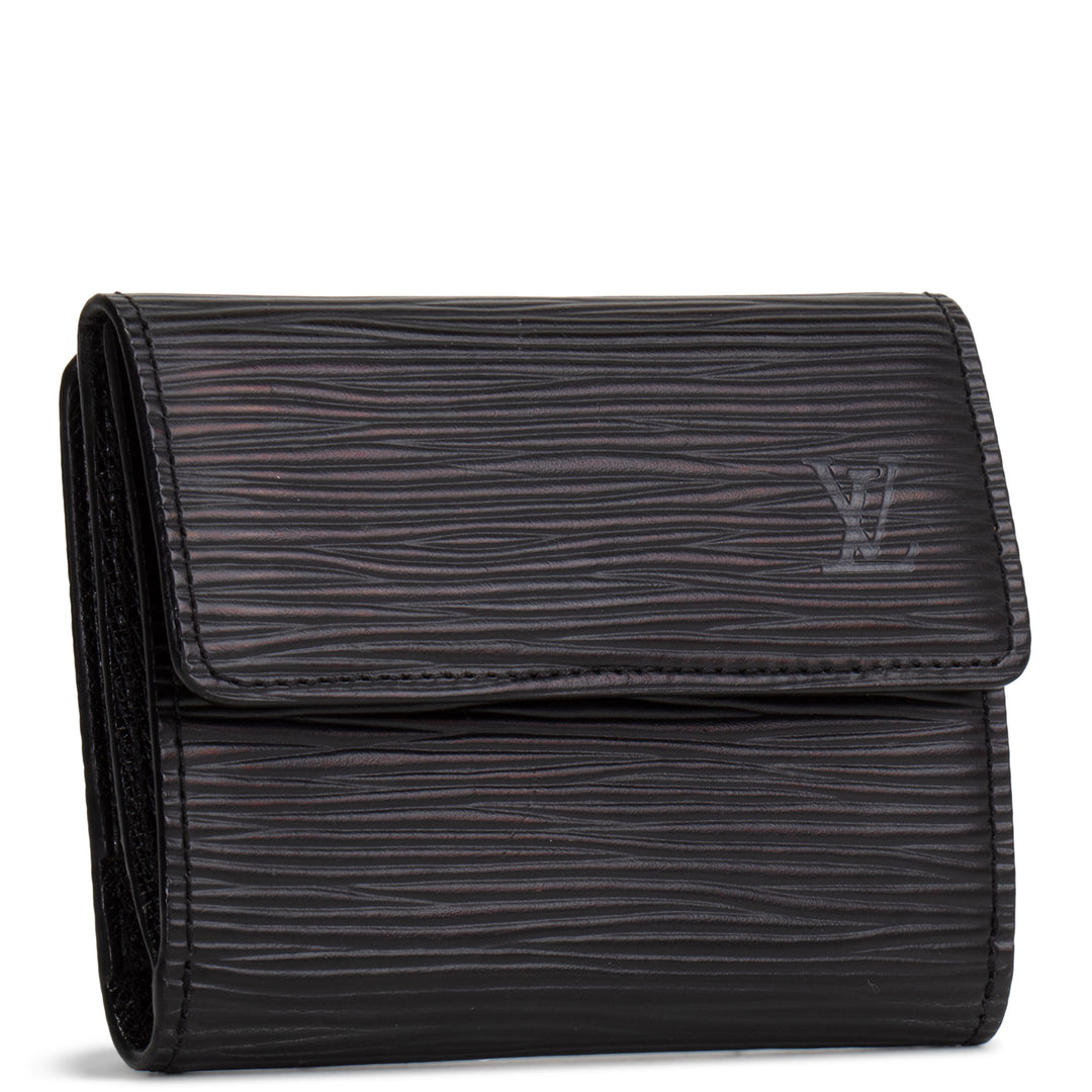 LOUIS VUITTON Vintage Epi Leather Compact Wallet - Black