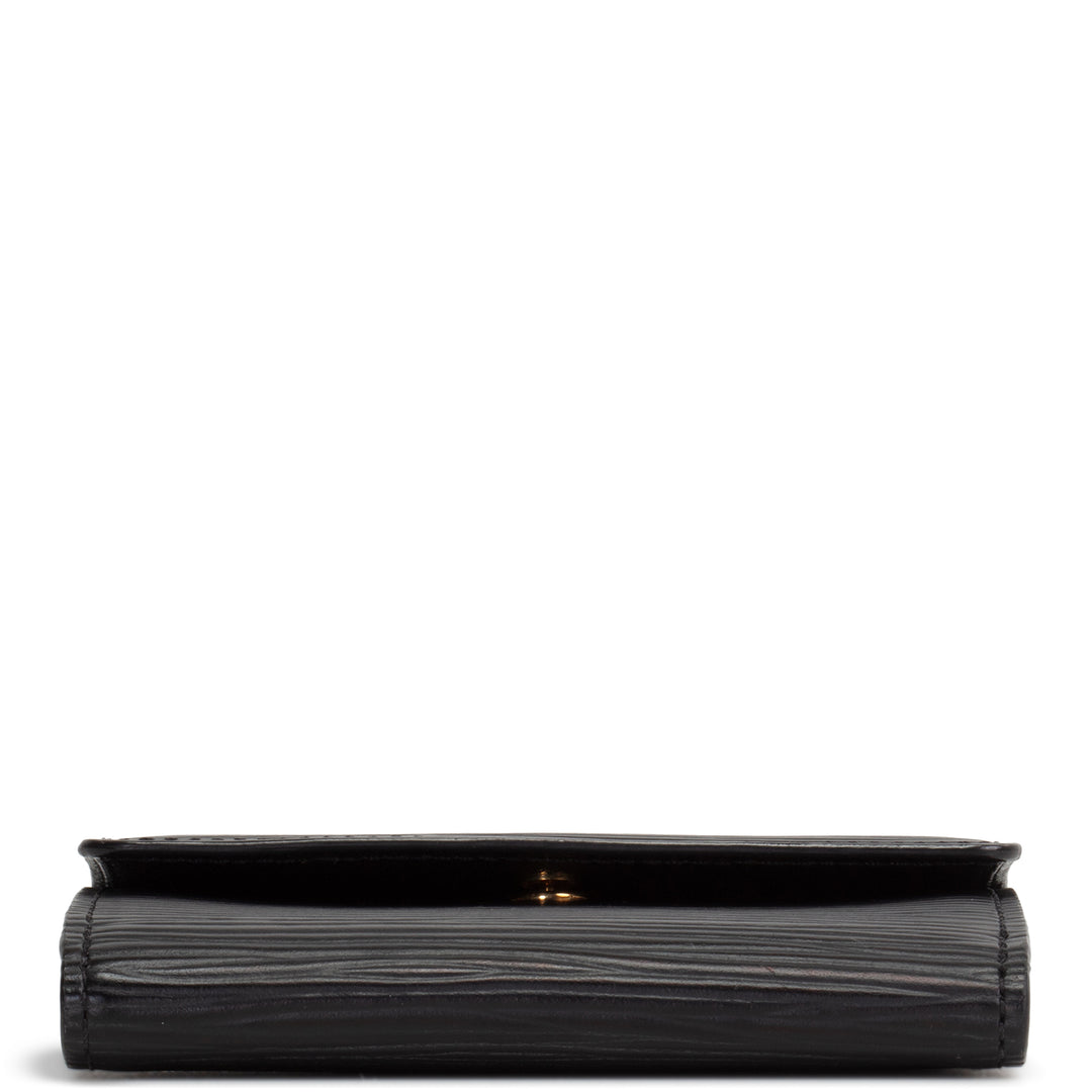 LOUIS VUITTON Vintage Epi Leather Compact Wallet - Black