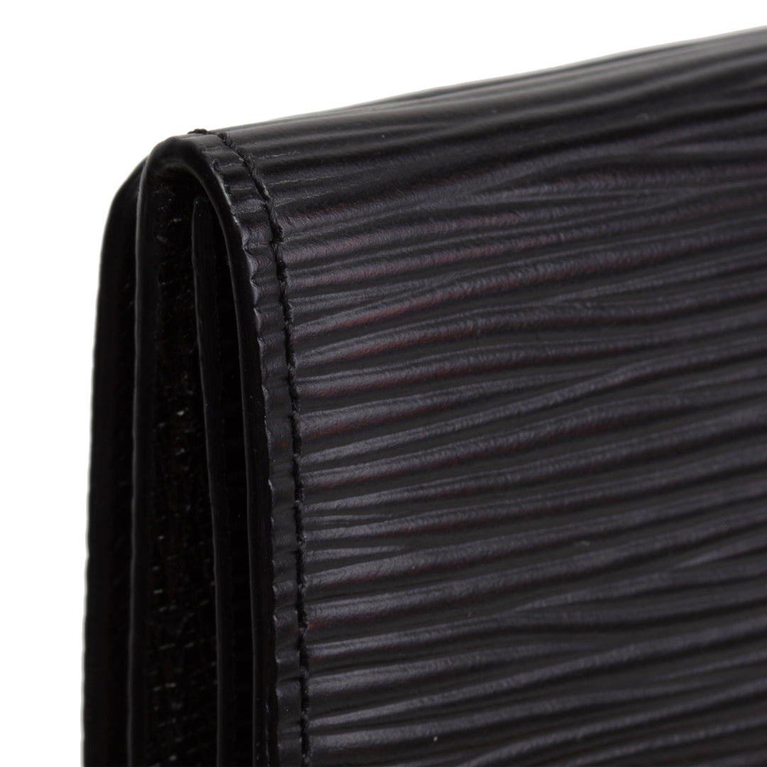 LOUIS VUITTON Vintage Epi Leather Compact Wallet - Black
