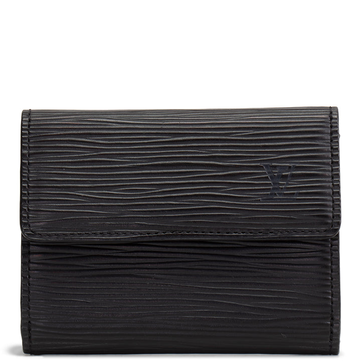 LOUIS VUITTON Vintage Epi Leather Compact Wallet - Black