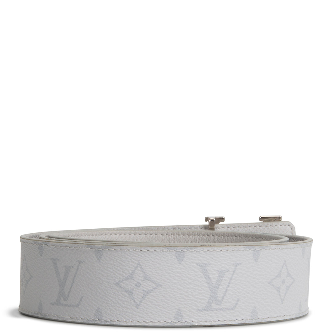 LOUIS VUITTON LV Initiales Reversible 40mm Canvas/Taiga- White/Grey