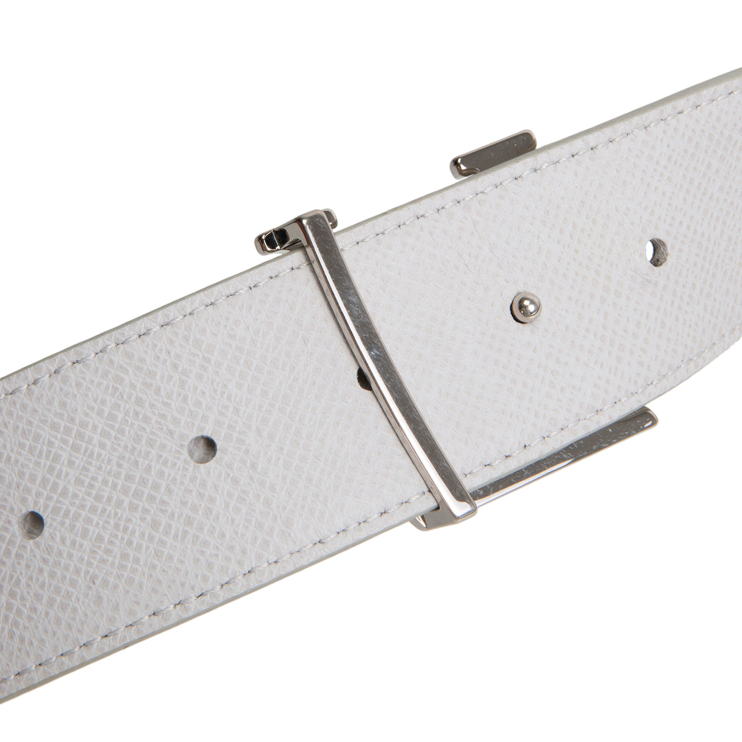 LOUIS VUITTON LV Initiales Reversible 40mm Canvas/Taiga- White/Grey