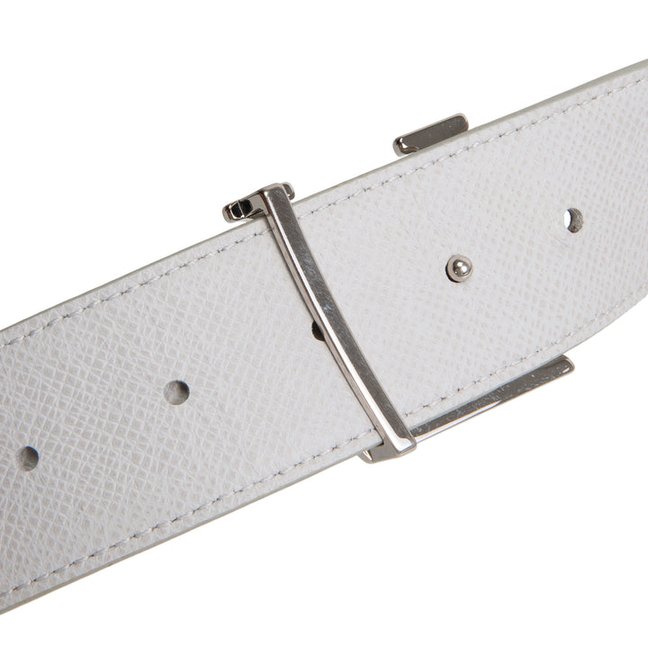 LOUIS VUITTON LV Initiales Reversible 40mm Canvas/Taiga- White/Grey
