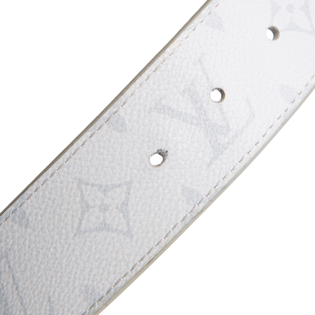 LOUIS VUITTON LV Initiales Reversible 40mm Canvas/Taiga- White/Grey