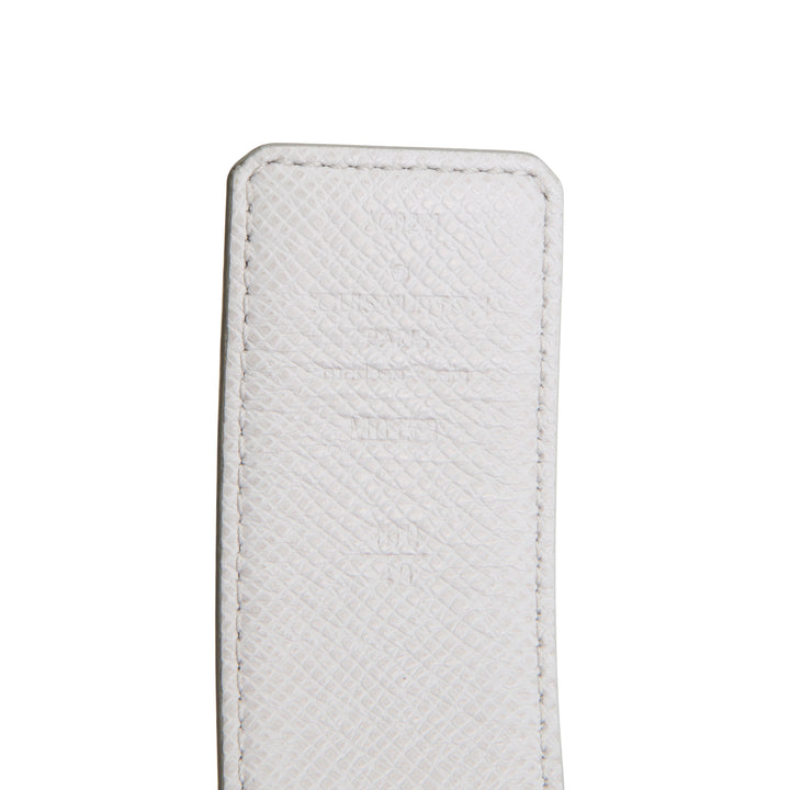 LOUIS VUITTON LV Initiales Reversible 40mm Canvas/Taiga- White/Grey