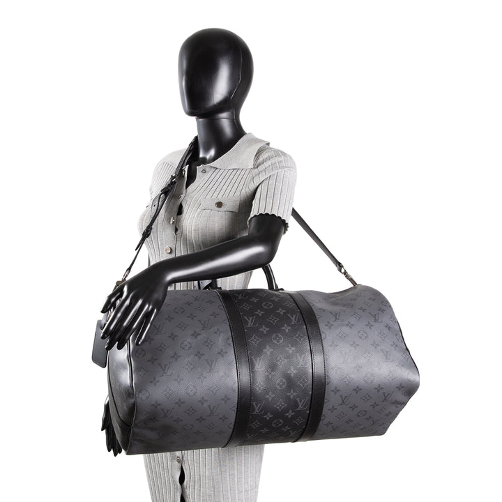 LOUIS VUITTON Monogram Eclipse Keepall Bandouliere 50