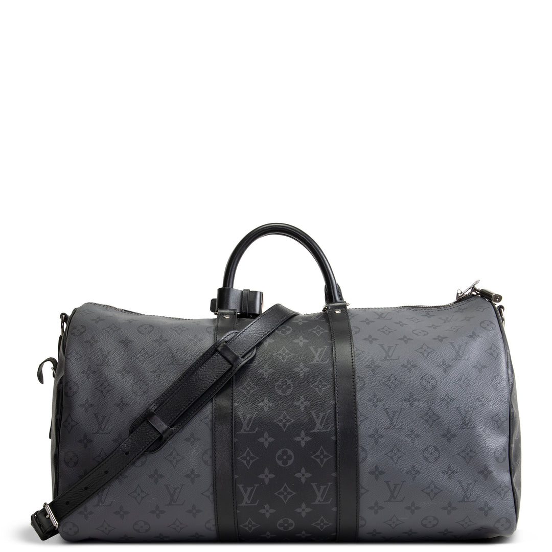 LOUIS VUITTON Monogram Eclipse Keepall Bandouliere 50