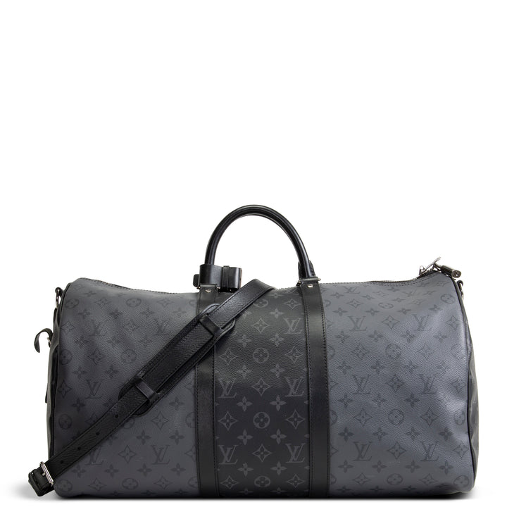 LOUIS VUITTON Monogram Eclipse Keepall Bandouliere 50