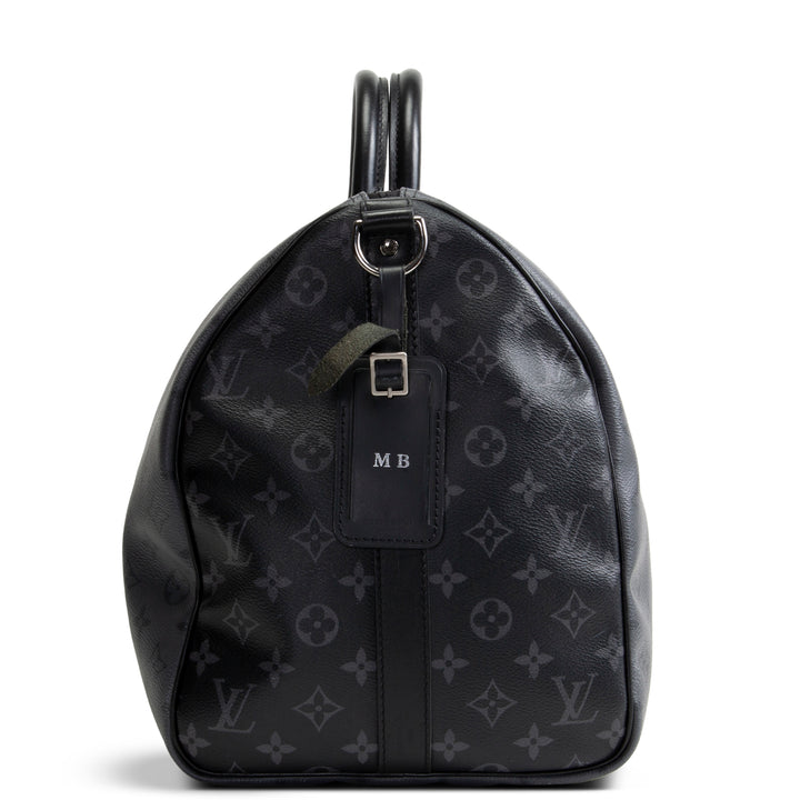LOUIS VUITTON Monogram Eclipse Keepall Bandouliere 50