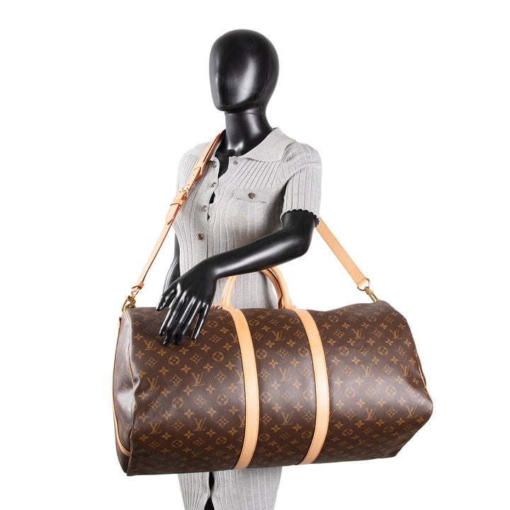 LOUIS VUITTON Monogram Keepall Bandouliere 55