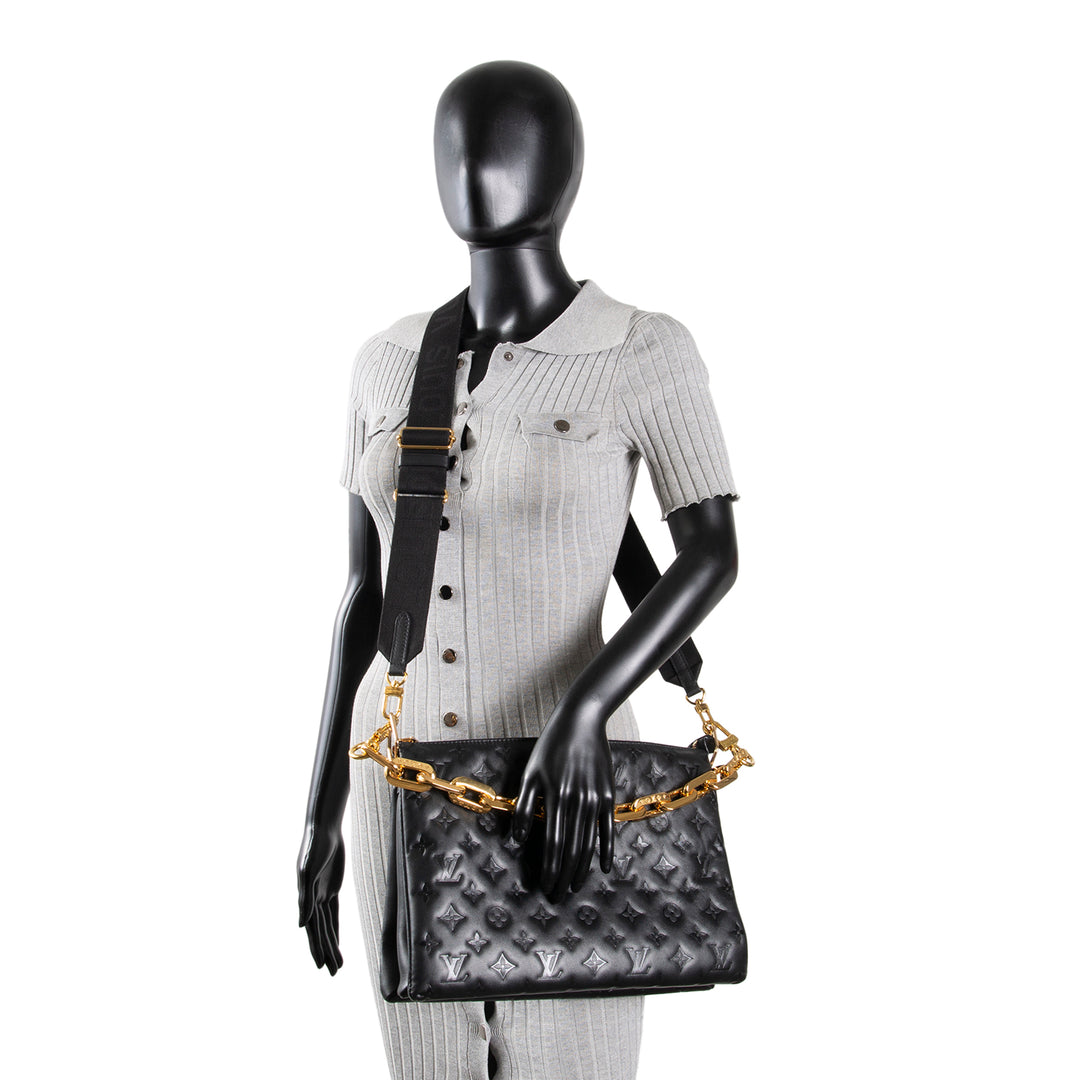LOUIS VUITTON Monogram Coussin MM - Black