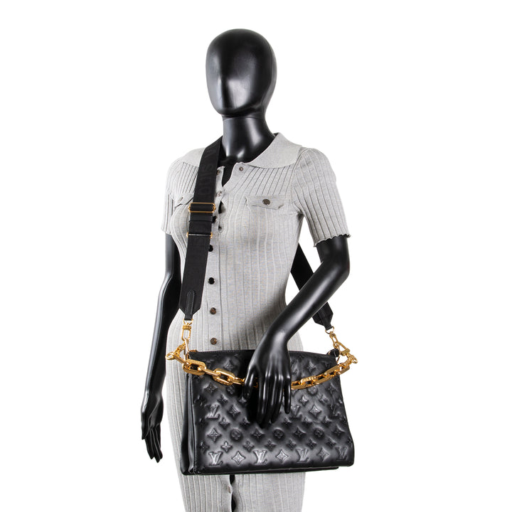 LOUIS VUITTON Monogram Coussin MM - Black