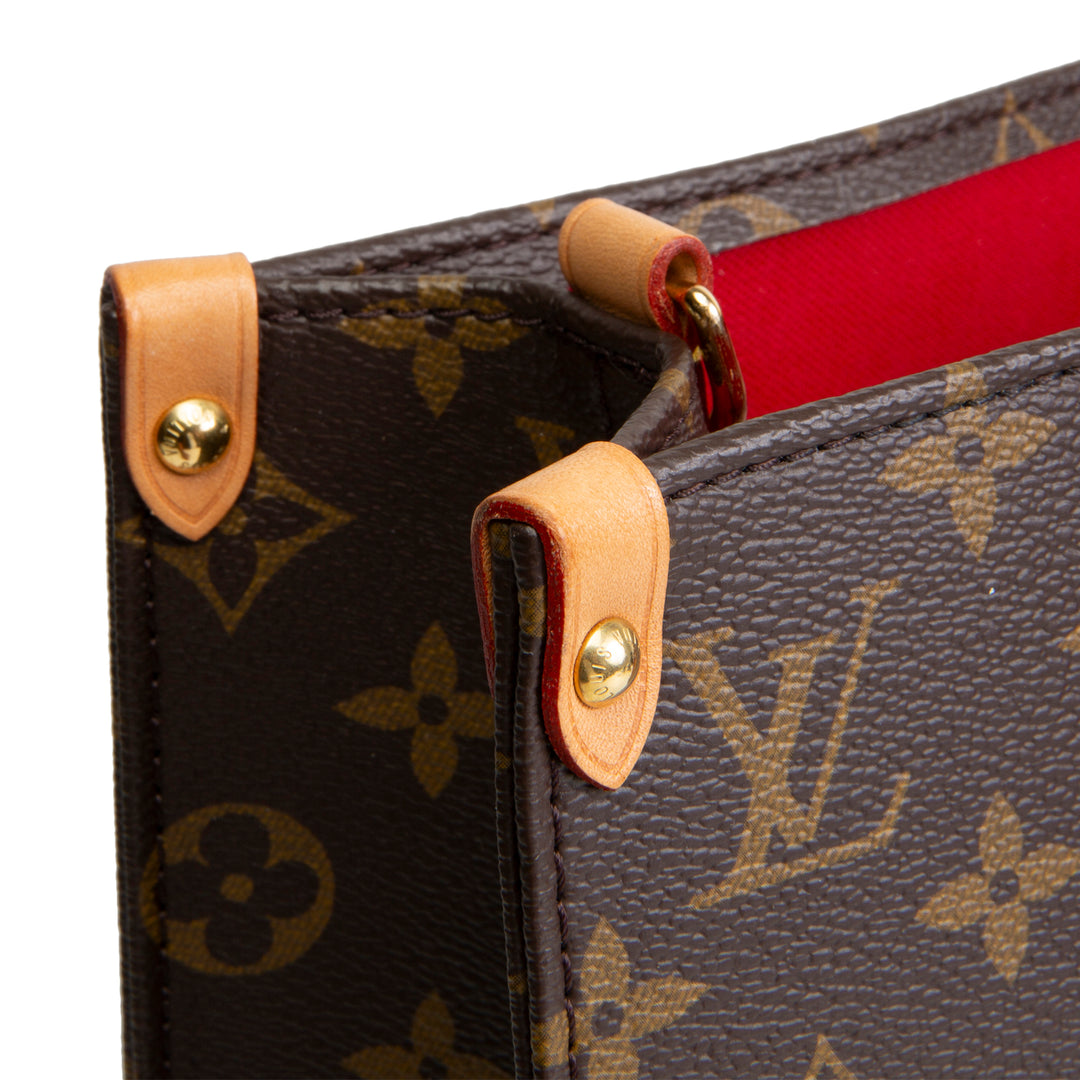 LOUIS VUITTON Monogram Sac Plat MM w/ Strap