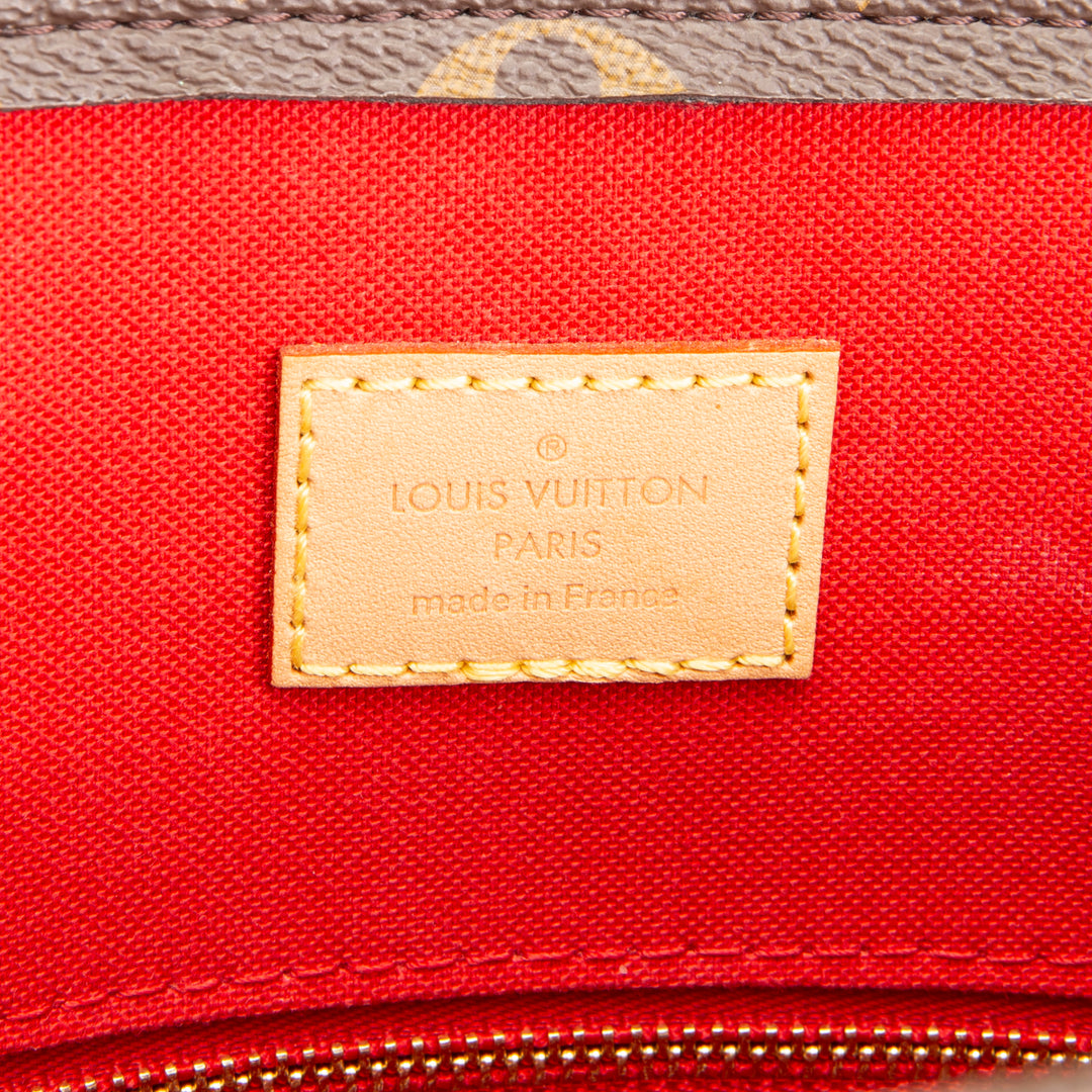 LOUIS VUITTON Monogram Sac Plat MM w/ Strap